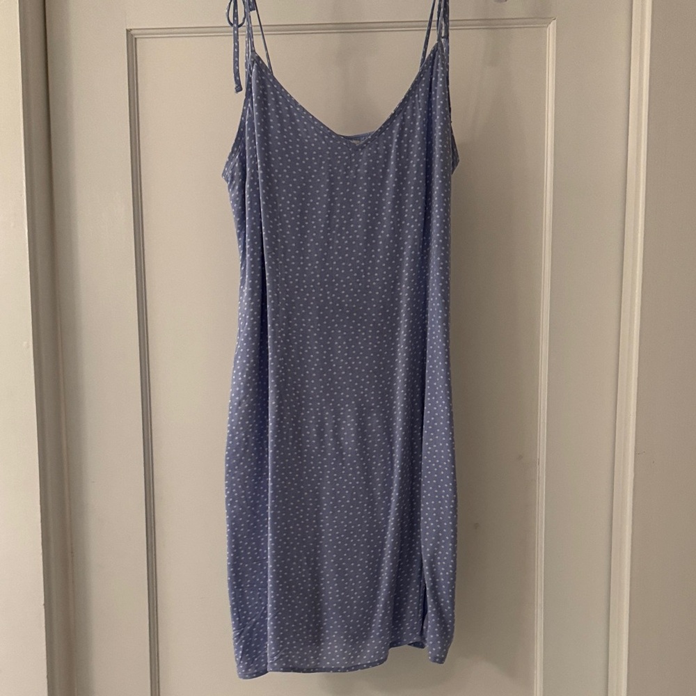 Abercrombie & Fitch pale periwinkle Polka Dot Dress
